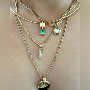 14k omega chain with pendant slide